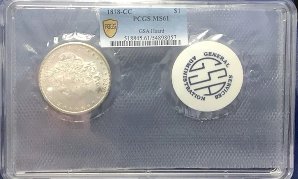 1878-CC Morgan Silver Dollar GSA Soft Pack PCGS MS61 w/ OGP - Image 4