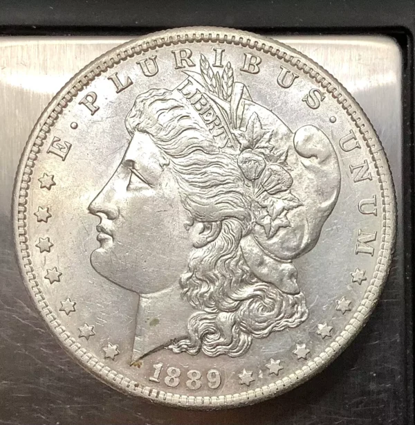 1889-S Morgan Silver Dollar Uncirculated Detail Tough Key Date Cleaned - Image 3