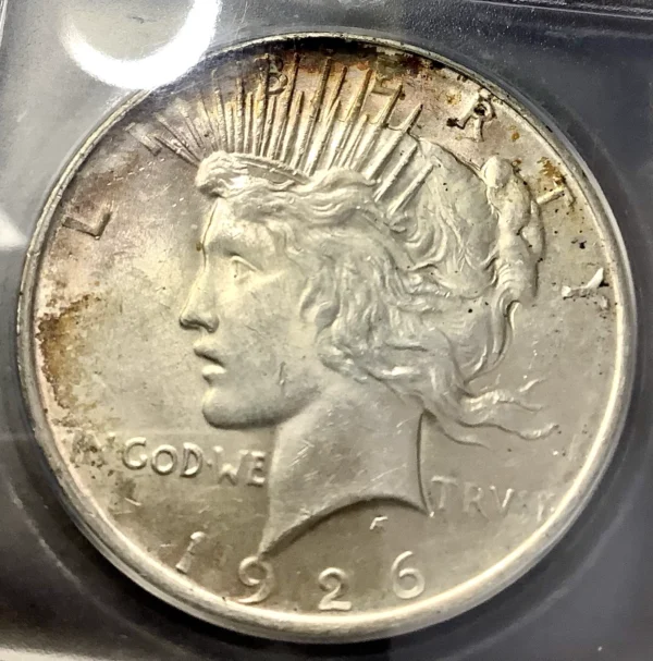 1926-D Silver Peace Dollar ICG MS62 - Toned - Better Date - Image 2