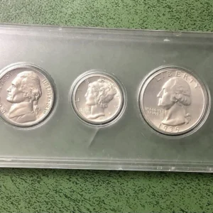 1939 P Uncirculated Mint Set 5 Coins Cent Nickel Dime Quarter Half Dollar Gem BU