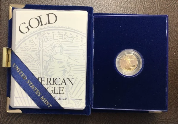 1995 Proof 1/10 Oz $5 American Gold Eagle AGE .999 Fine Gold OGP COA - Image 3
