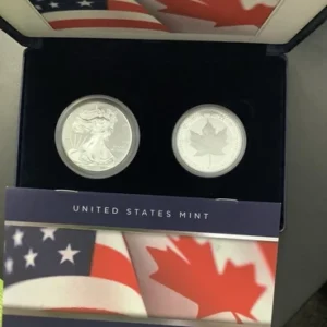 2019 US RCM Mint Pride Of Two Nations 2 Coin US Canada .999 Silver Set OGP COA