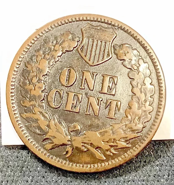1873 Indian Head Cent Open 3, Choice VF Original Medium Brown Scarcer Date - Image 4