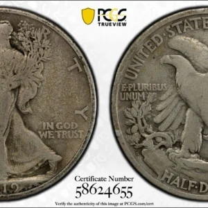 1919-S Walking Liberty Half Dollar PCGS F Detail Cleaned - Key Date