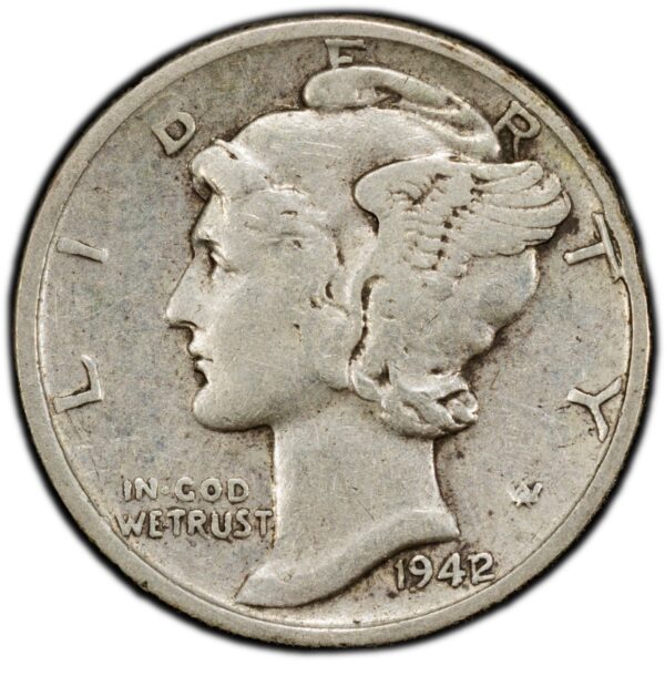 1942/1 Silver Mercury Dime PCGS VF35 Famous 20th C Over Date Error - Image 3