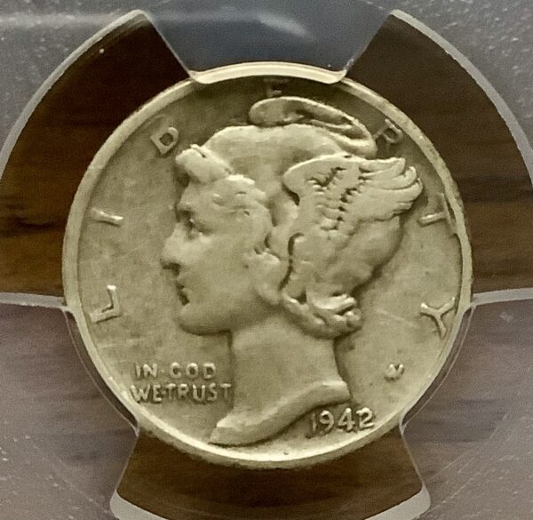 1942/1 Silver Mercury Dime PCGS VF35 Famous 20th C Over Date Error - Image 5