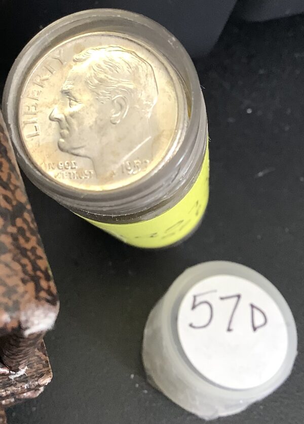 BU Roll 1957-D Silver Roosevelt Dimes 50 Pc Uncirculated Better Date Roll