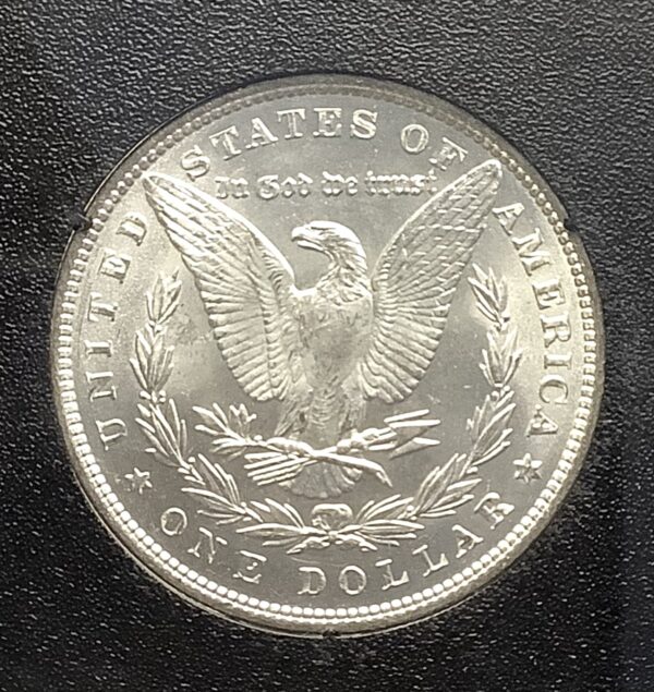 1886 Morgan Silver Dollar GSA Hard Pack Frosty White BU Very Scarce Non-CC Coin - Image 3