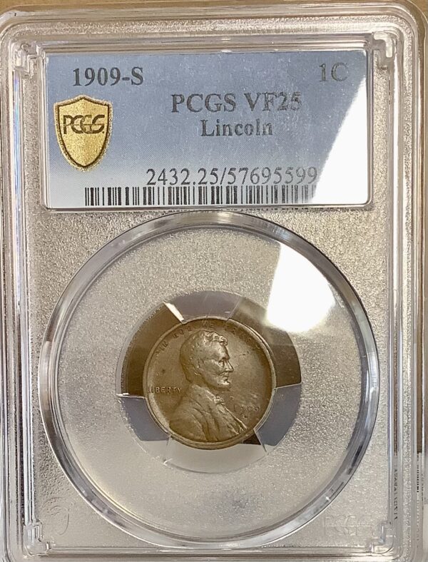 1909-S Lincoln Wheat Cent - PCGS VF25 - Image 4