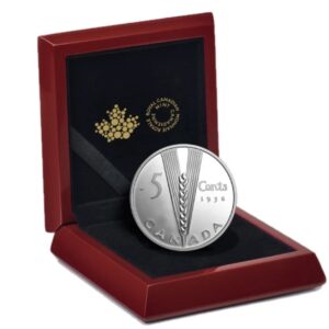 2024 Canada Lost Designs #2 - Wheat 5 cent - 2 oz silver 1936 E. Hahn OGP