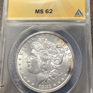 1883-CC Morgan Silver Dollar 90% Silver ANACS MS62 Frosty Luster
