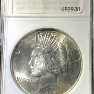 1923 Peace Silver Dollar ANA MS63 ANACS 1st Gen Small White Holder Very Choice