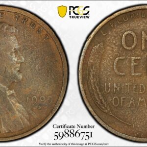 1909-S VDB Lincoln Wheat Cent PCGS F Detail - Environmental Damage - KEY DATE