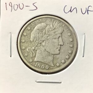 1900-S Silver Barber Half Dollar Better Date Choice VF+