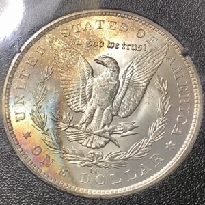 1883-CC Morgan Silver Dollar CACG MS63 GSA HardPack Rainbow Toned NO OGP/Box/COA