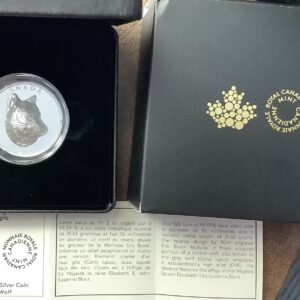 2022 .9999 Silver 31.62g Canada Proof Timber Wolf Extraordinarily Hi Relief OGP