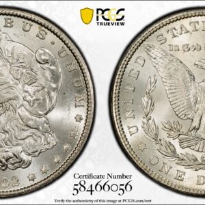 1902-O Morgan Silver Dollar PCGS MS64 Snow White Luster Very Clean Cheek Fields