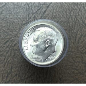 Original BU Roll 1964-D 90% Silver Roosevelt Dimes - 50 BU Coins