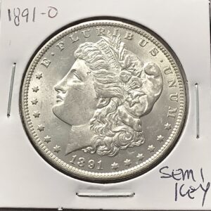 1891-O Morgan Silver Dollar BU - Lustrous White Coin - Tough Date for Unc