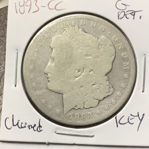 1893-CC Morgan Silver Dollar Key Date G Detail Cleaned - Sigma Verified