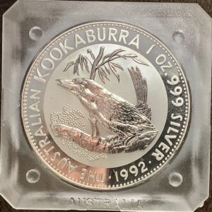 1992 Australia 1oz .999 Silver Kookaburra in Original Plastic Capsule Sigma Verified