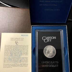 1884-CC Morgan Silver Dollar Lustrous Very Choice BU GSA Hard Pack OGP Box COA