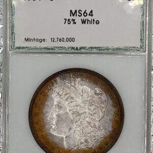 1881-S Morgan Silver Dollar Very Lustrous Bullseye Toned PCI MS64 Very Choice BU