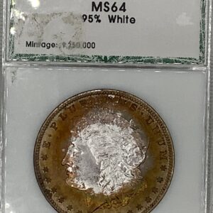 1882-S Morgan Silver Dollar Very Lustrous Bullseye Toned PCI MS64 Very Choice BU