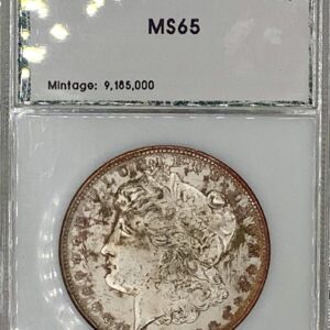 1885-O Morgan Silver Dollar Very Lustrous Speckle Toned PCI MS65 Very Choice BU