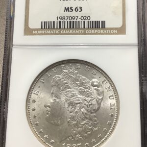 1887-S Morgan Silver Dollar NGC MS63 (OH) Tough Date in Choice BU or Better