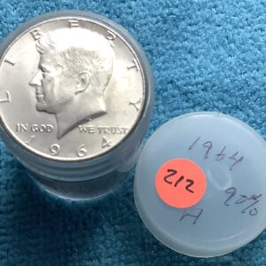 BU Roll 1964 90% Silver Kennedy Half Dollars - 20 Coins Choice BU Uncirc.