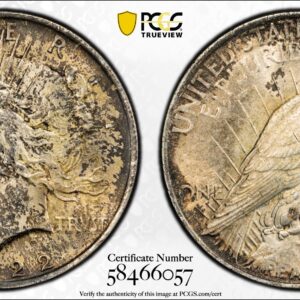 1922 Peace Silver Dollar PCGS MS63 Deeply Toned on Both Sides