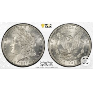 1885-S Morgan Silver Dollar PCGS MS63 White Satiny Luster Tough Semi Key