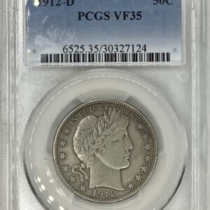 1912-D Silver Barber Half Dollar PCGS VF35 Choice ORIGINAL Looks XF!