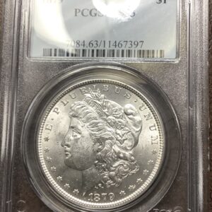 1879 Morgan Silver Dollar PCGS MS63 White Satiny Luster Better Philly Date