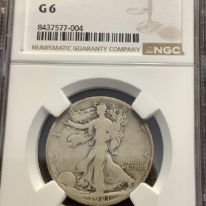 1921-D Silver Walking Liberty Half Dollar NGC G6 Choice Original Key Date
