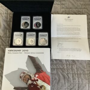 2008 RCM Vancouver Canada Olympics Proof .925 Silver 5 Coin Set All in NGC PF 70 Ultra Cameo with OGP 