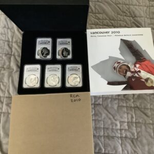 2009 RCM Vancouver Canada Olympics Proof .925 Silver 5 Coin Set All in NGC PF 70 Ultra Cameo with OGP 