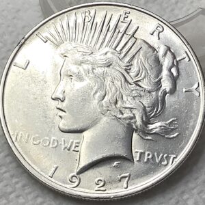 1927-D Peace Silver Dollar - Lustrous BU Uncirculated Semi Key Date