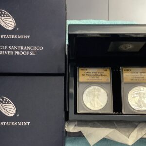 2012-S American Silver Eagle San Francisco 2 Coin Proof Set ANACS PR70/SP70
