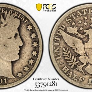 1901-S Silver Barber Half Dollar Scarce PCGS G4 Key Date