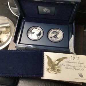 2012-S American Silver Eagle San Francisco 2 Coin Proof Set OGP EG1