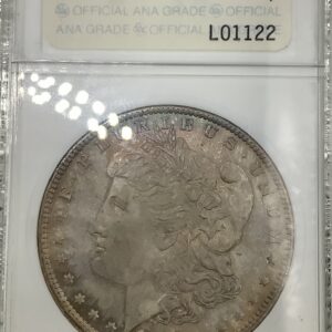 1885-O Morgan Silver Dollar ANA ANACS MS65 Toned COLOR Sm White ANA Genie Slab Gem