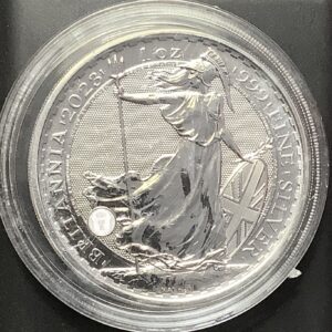 2023 Great Britain UK Brittania 1oz .999 Silver 2 Pound Coin BU Sigma Verified