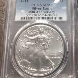 2011 American Silver Eagle .999 Silver 25th Anniversary Set - PCGS MS68