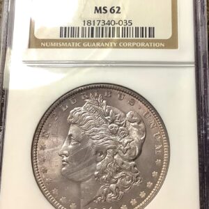 1891 Morgan Silver Dollar NGC MS62 Obverse Toned Tough P Mint  Date
