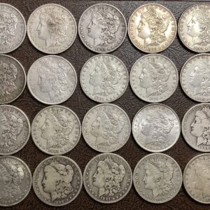 Roll (20) Morgan Silver Dollars Average Circulated Mixed Dates, MM 1882-1921