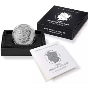 2023-P Morgan Silver Dollar Gem BU OGP COA 23XE (Stock Photo)