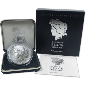 2024-P Peace Silver Dollar Gem BU OGP COA 24XH (Stock Photo)