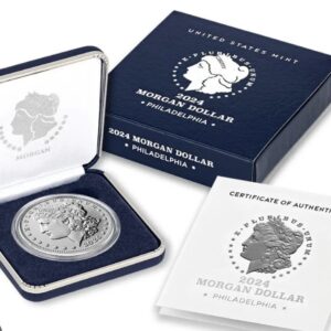 2024-P Morgan Silver Dollar Gem BU OGP COA 24XE (Stock Photo)